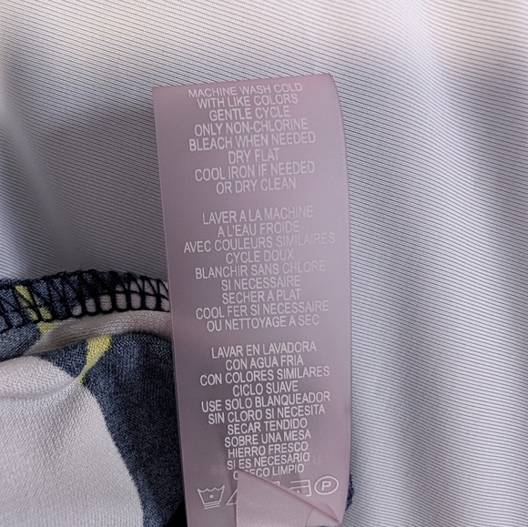 Harper Rose Short Sleeve V-Neck Shift Mini Navy Floral Size 14 Dress EUC - Picture 11 of 12